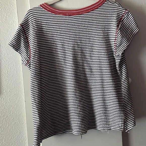 Striped short sleeve colorblock top - Picture 5 of 6